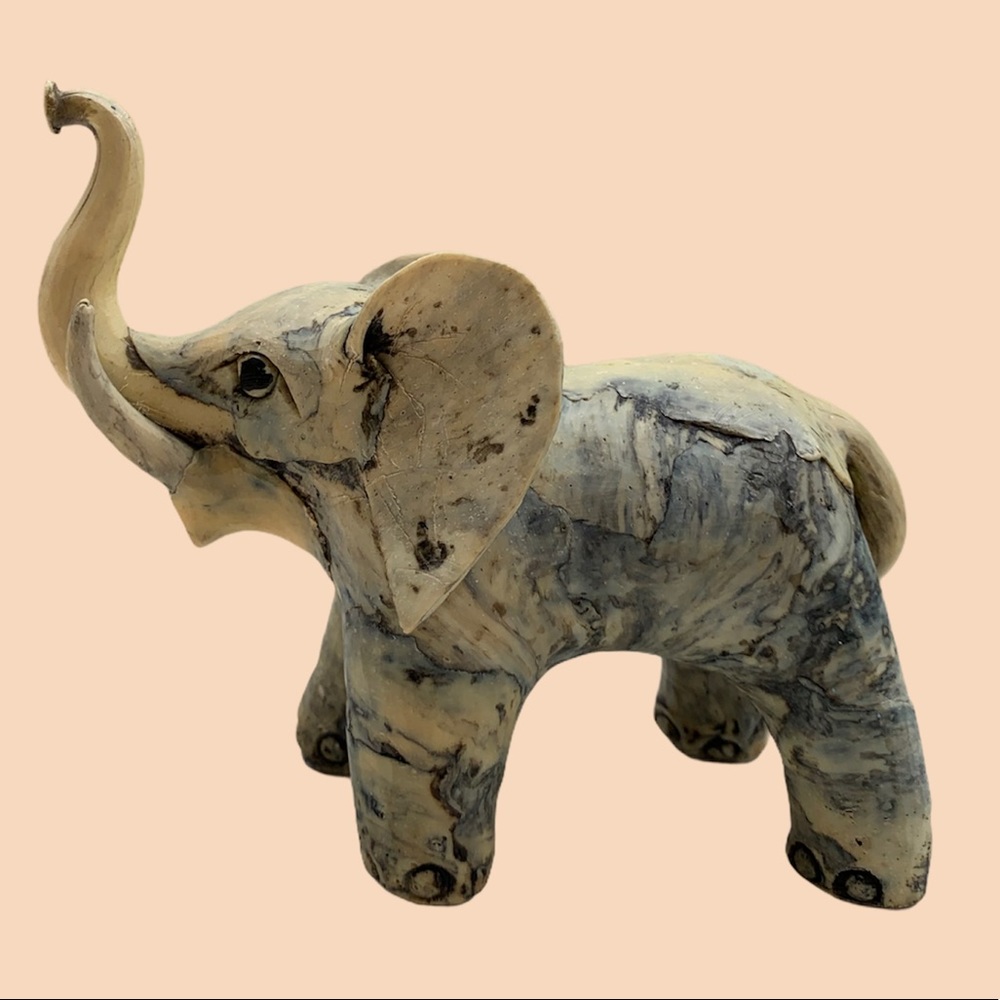 Patched Elephant Figurine